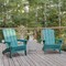 Flash Furniture Blue Adirondack Patio Chairs with Cupholder, 2PK 2-LE-HMP-1044-10-BL-GG - alternate 1